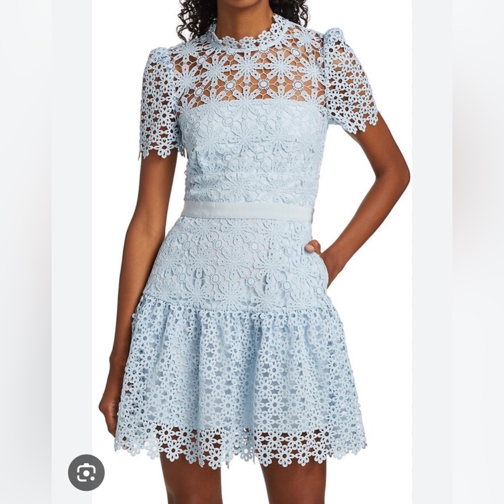 Self- Portrait Lace A-Line Dress.